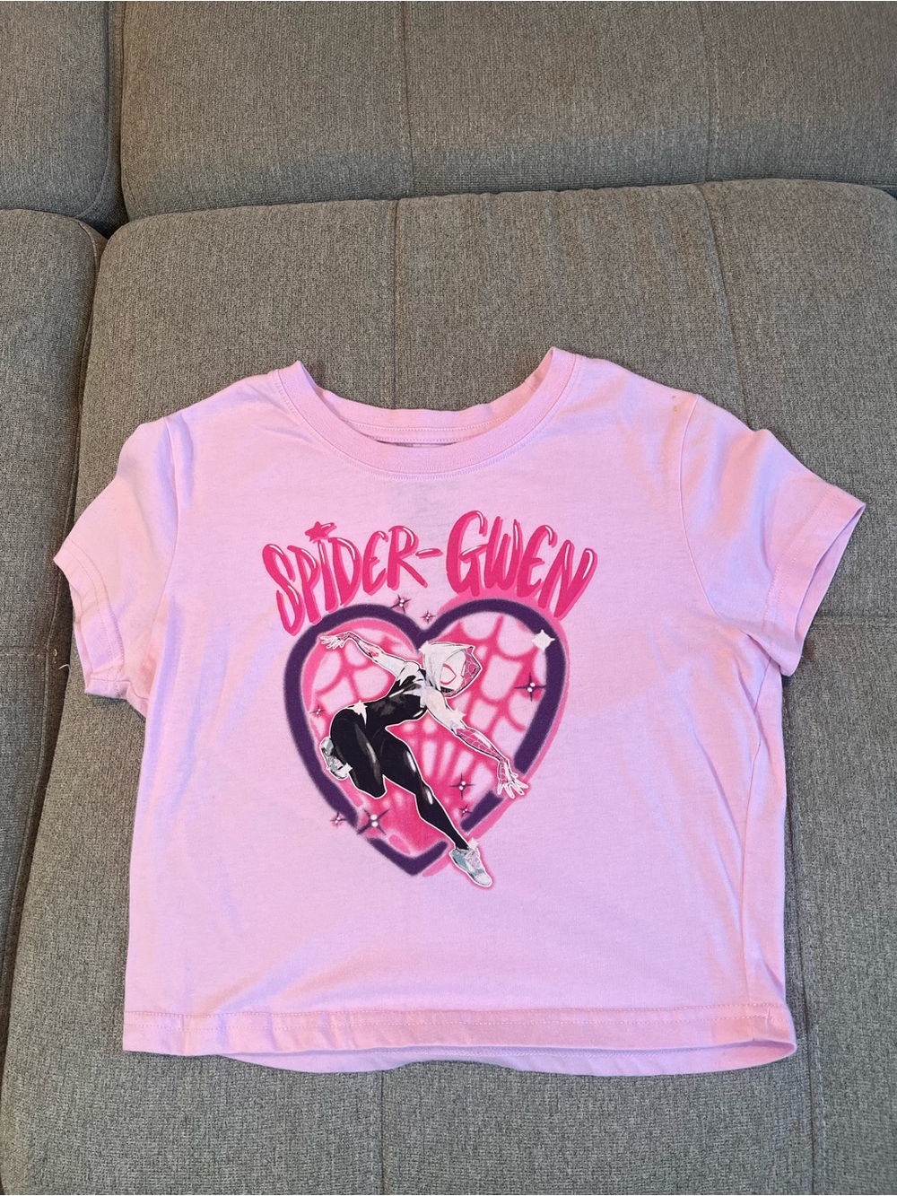 Marvel Spider-Gwen Pink Graphic Tee